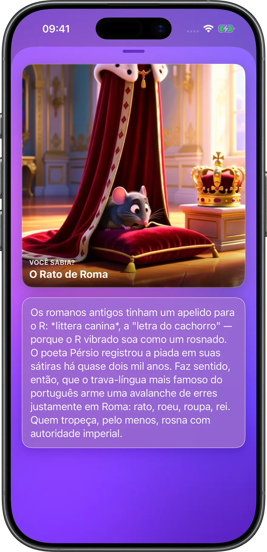 Cada clássico traz uma história documentada — com ilustração do Image Playground da Apple.