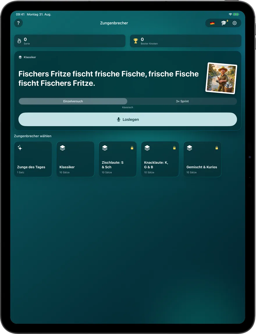 Im Dunkelmodus kommt die App in Türkis daher.