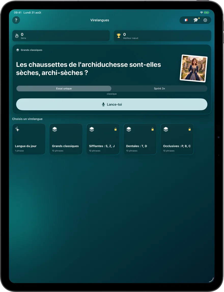 En mode sombre, la scène s'habille de turquoise.