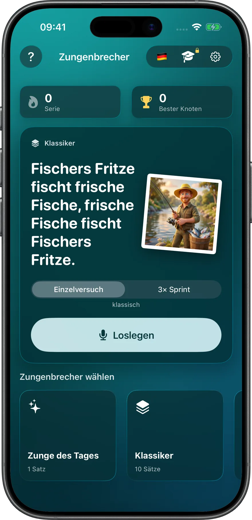 Im Dunkelmodus kommt die App in Türkis daher.